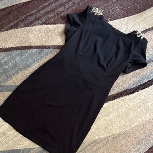 Lulu's Chic Black Mini Dress with Sparkling Accents